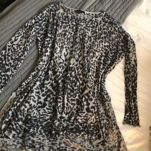 H&M cheetah blouse